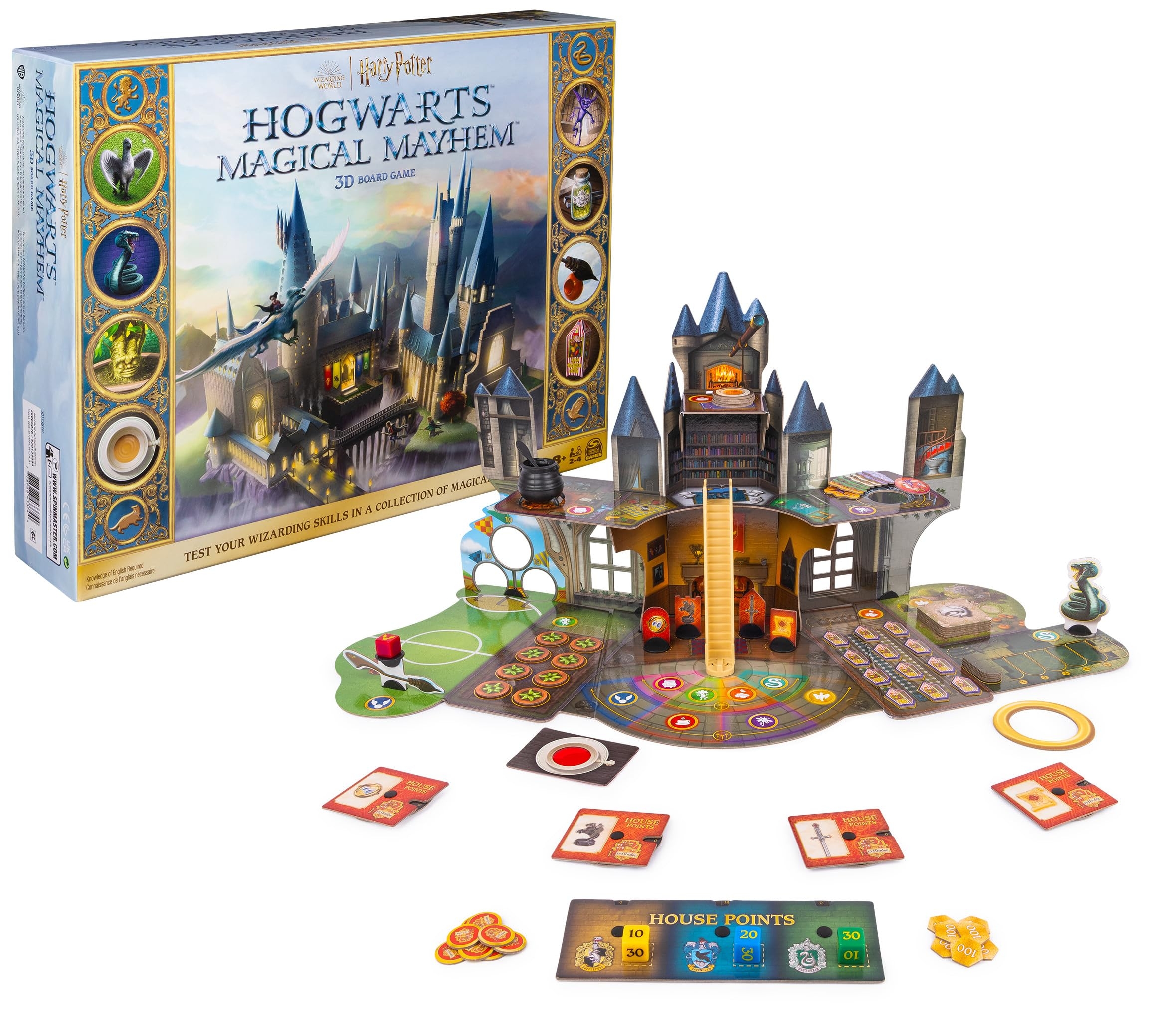 Amazon Wizarding World Hogwarts Magical Mayhem 3D Board Game Harry Potter Game For Families Adults Kids Ages 8 And Up Toys Games