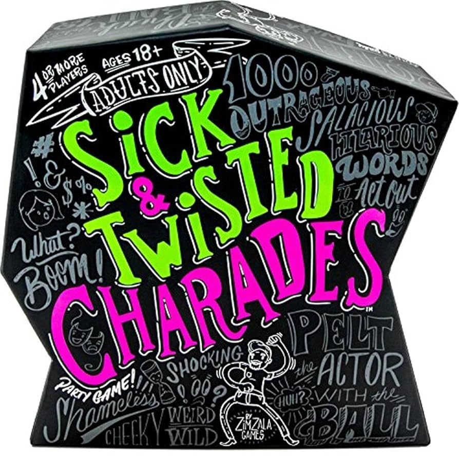 Amazon Wonder Forge Sick Twisted Charades Party Game For Adults Age 18 Up 1 000 Outrageous Salacious Hilarious Words To Act Out Toys Games