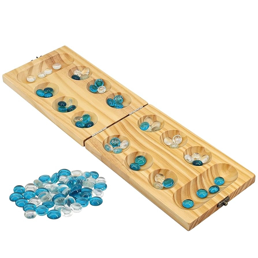 Amazon Wooden Mancala Board Game Set Portable And Educational Two Player Strategy Game For Family Fun And Relaxation Toys Games