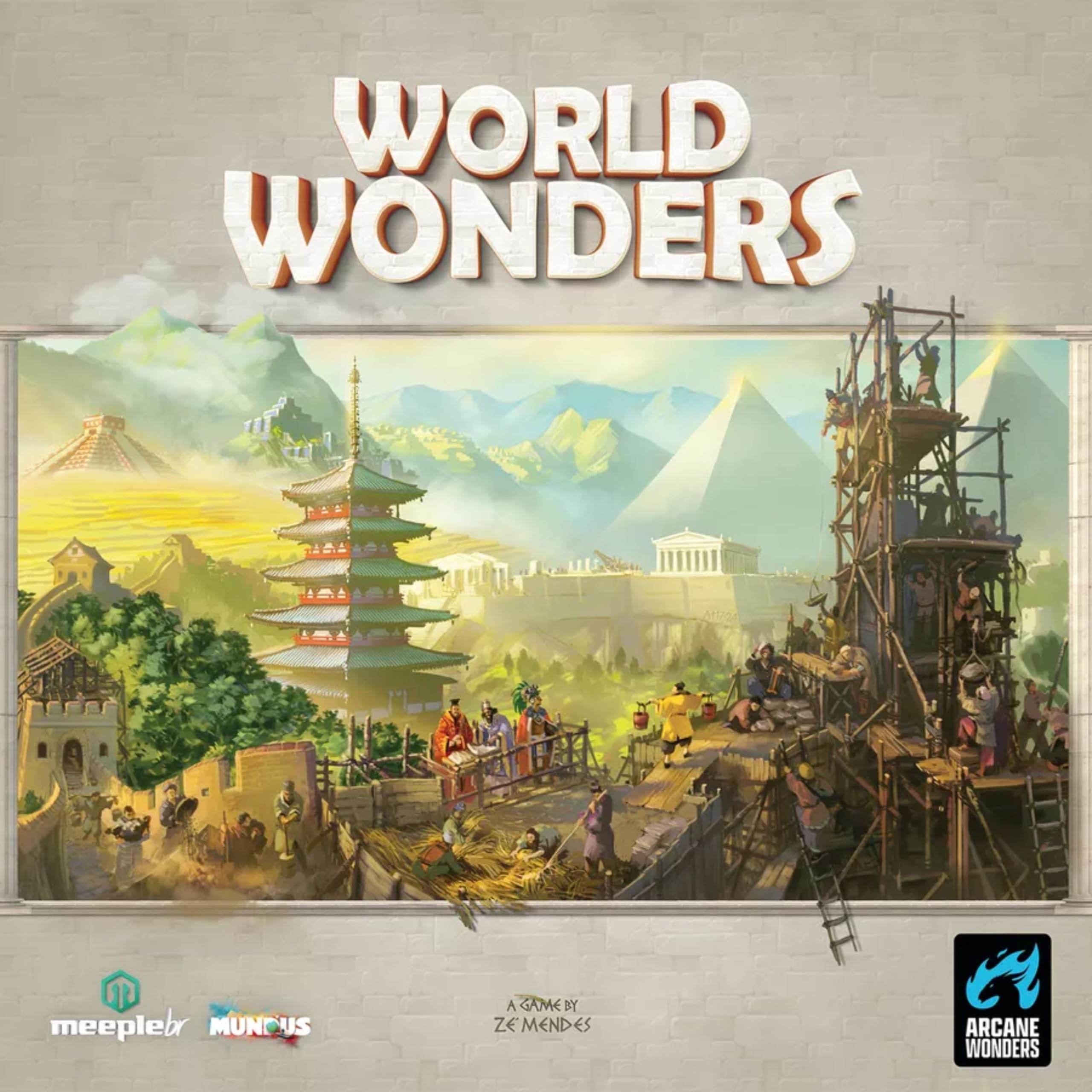 Amazon World Wonders Strategy Board Game By Arcane Wonders Build Iconic Landmarks Compete Strategically For 1 5 Players And Ages 14 Toys Games