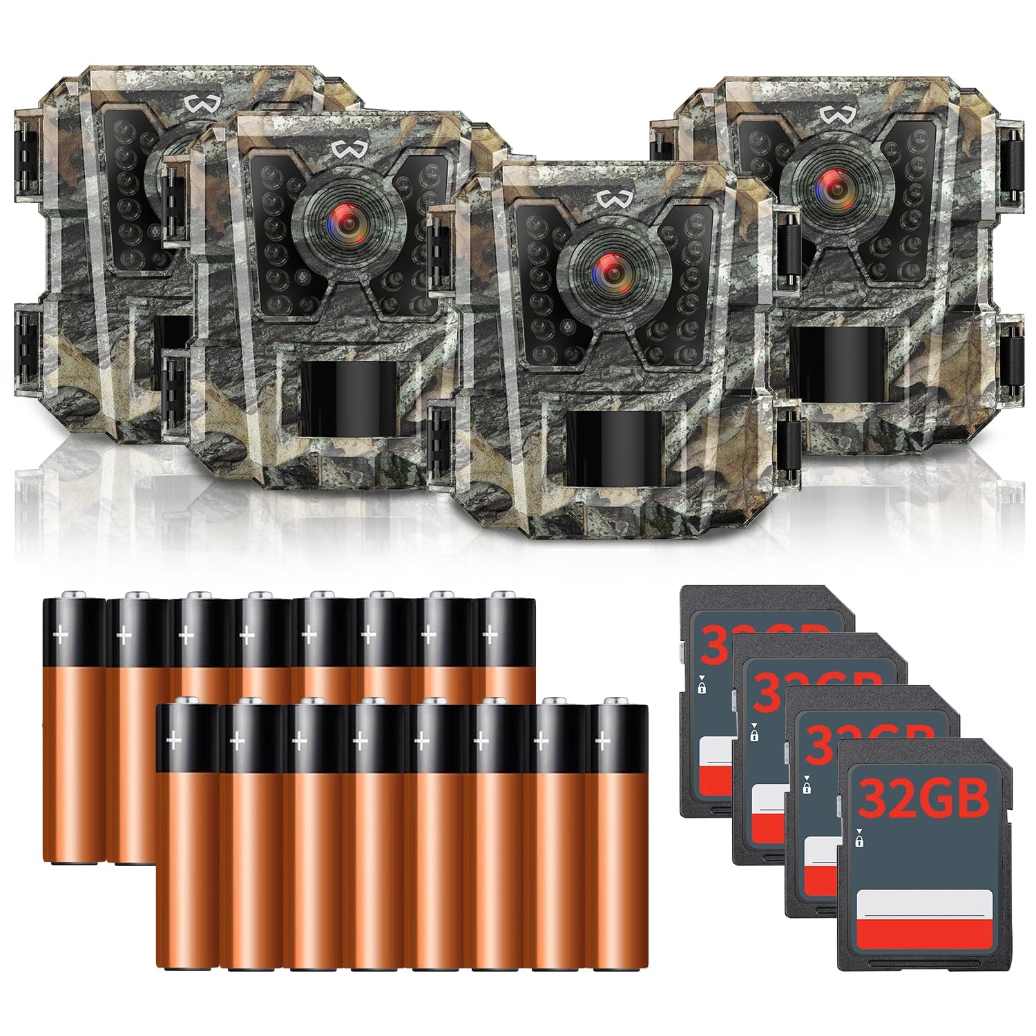 Amazon WOSODA Mini Trail Camera 4 Pack 24MP 1080P HD Game Cam With SD Card Waterproof Tiny Hunting Camera Night Vision Motion Activated With Fast Trigger Time For Outdoor Wildlife Monitoring 