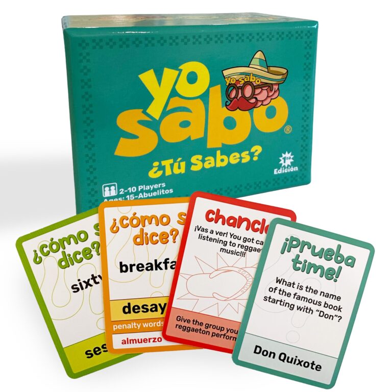 Amazon Yo Sabo Edition 1 The Original Bilingual Card Game Learn Spanish With Fun Trivia Challenges Family Friendly Juego De Mesa With 160 Cards For All Ages Toys Games
