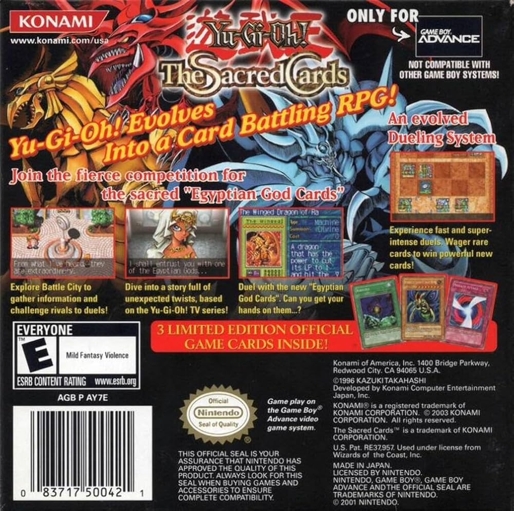 Amazon Yu Gi Oh The Sacred Cards Game Boy Advance Video Games