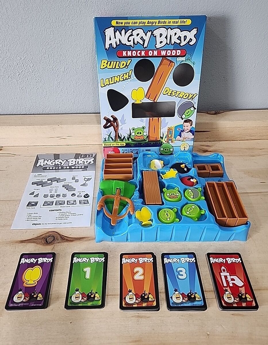 Angry Birds Knock On Wood Board Game 100 Complete Mattel 2010 Pre owned 746775042035 EBay