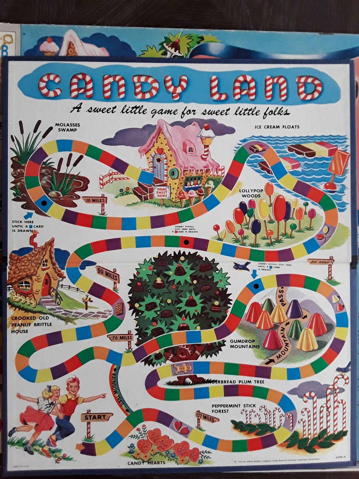 Artwork For The Original Candy Land Game By Milton Bradley From 1955 