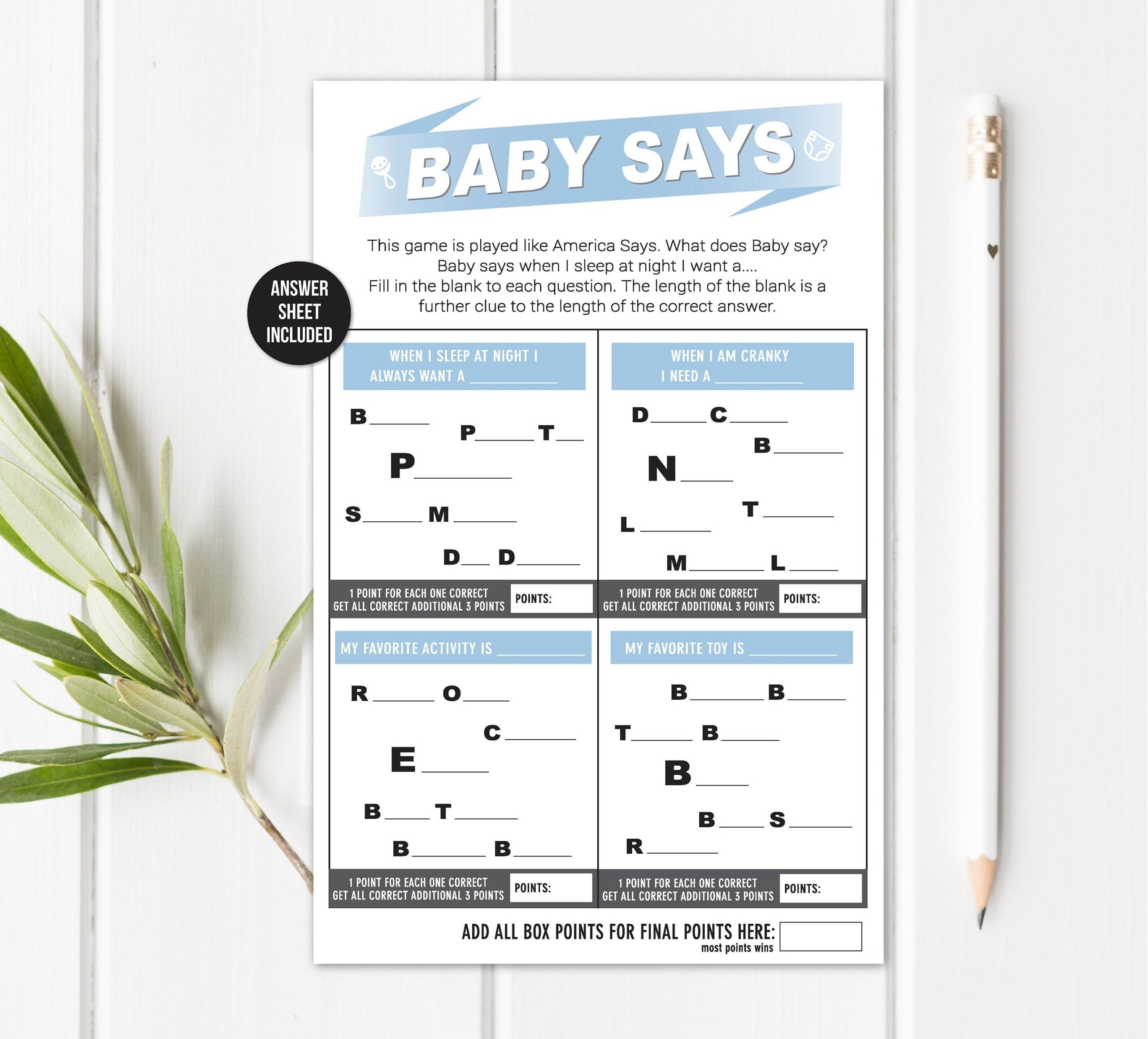 Baby Says America Says Baby Shower Game America Says Baby Shower Game Boy Baby Shower Baby Trivia Baby Shower Feud Jeopardy Etsy Australia