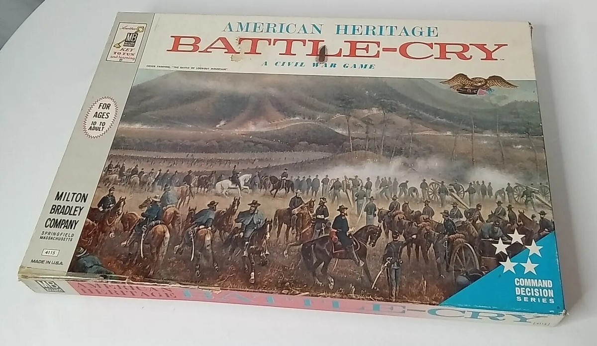Battle Cry Milton Bradley American Heritage Vintage Board Game Civil War 1961 EBay