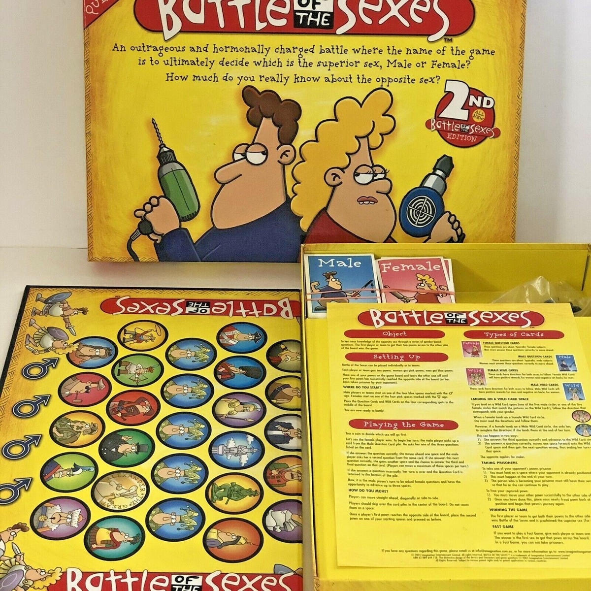 Battle Of The Sexes 2nd Edition Board Game All New Questions By Imagination EBay