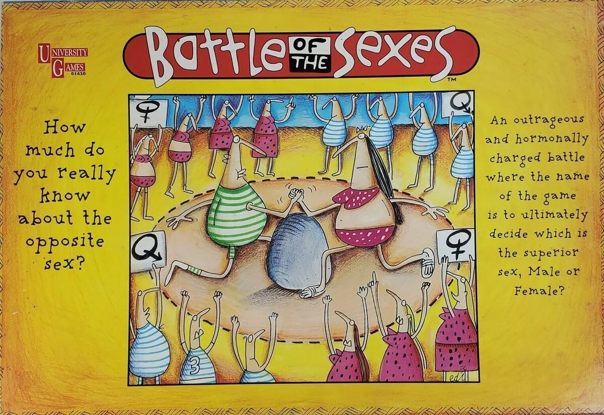 Battle Of The Sexes Board Game 1997 University Games Opposite Sex Family Friends EBay