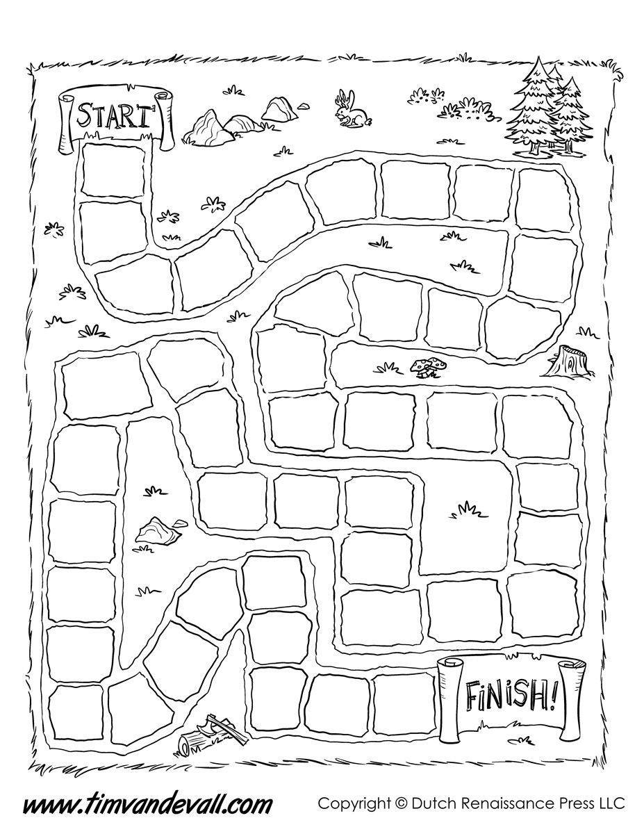Blank Board Game Template Tim s Printables