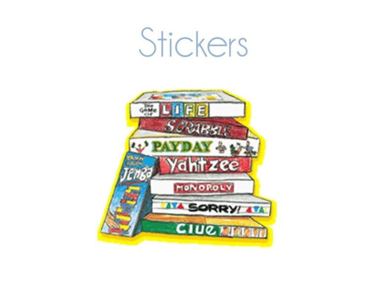 Board Game STICKERS Stack Of Games Best Seller Free Shipping Oldfield Designs Etsy