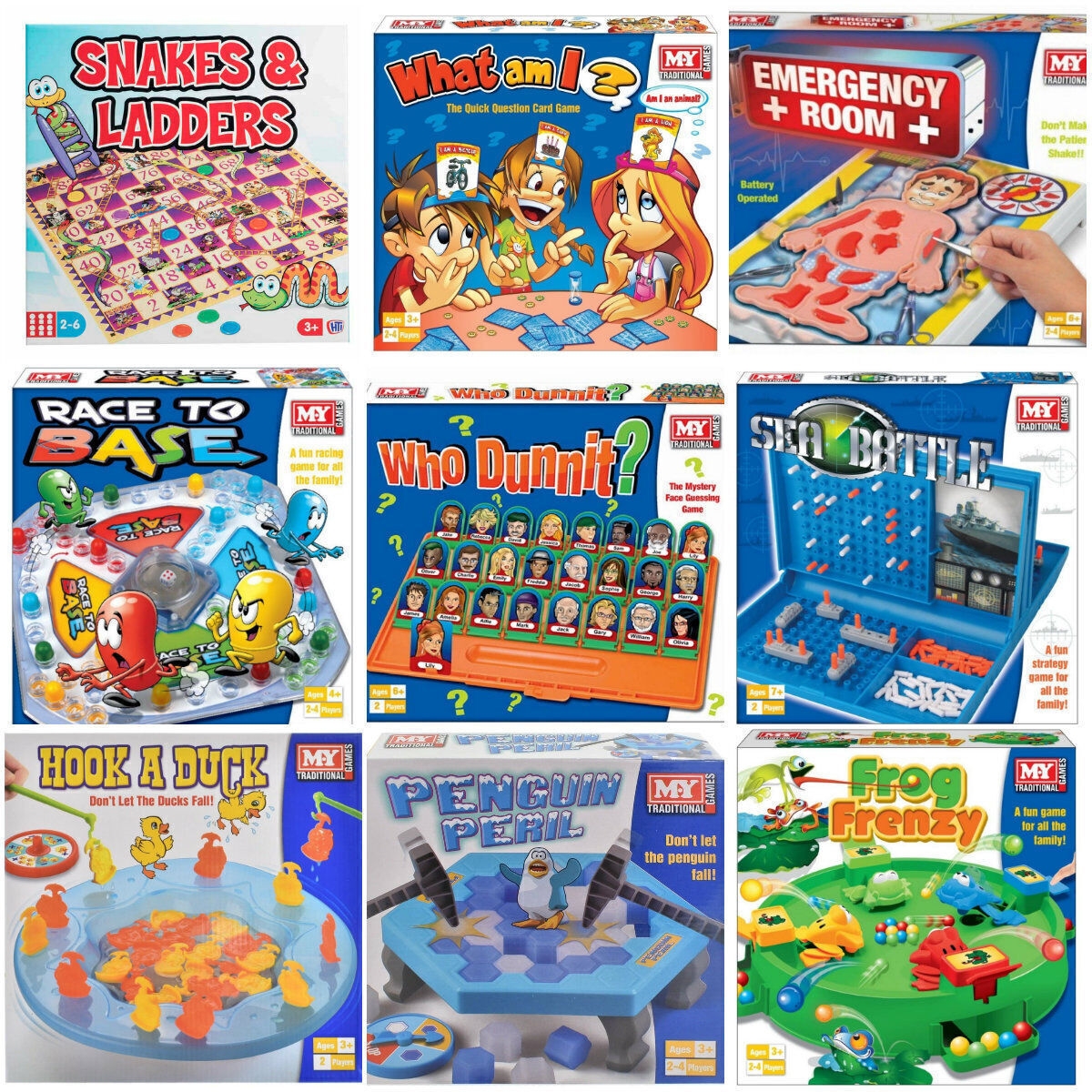 Board Games Kids Boardgame Traditional Classic Modern Full Size Family Childrens EBay