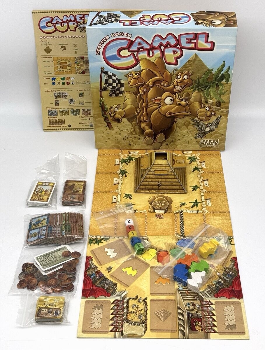 Camel Up Board Game 100 Complete Z Man Games 2014 Steffen Bogen Preowned EBay