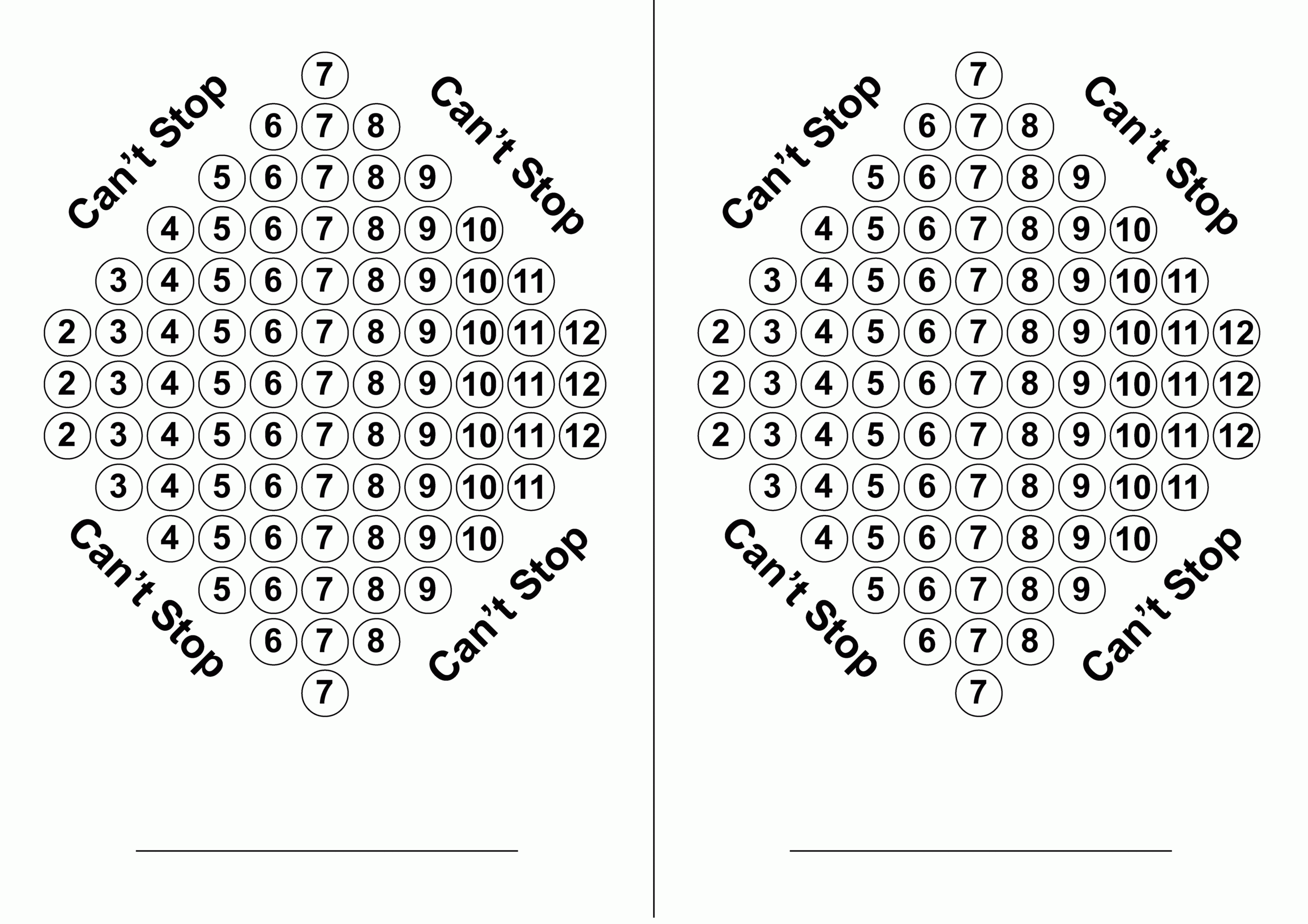 Can t Stop Can t Stop Portable Board To Print In A4 Sheet File BoardGameGeek