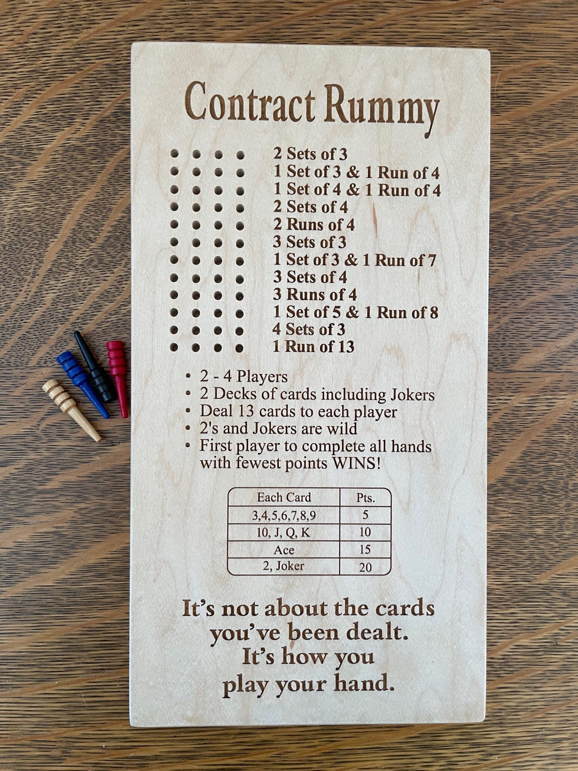 Canadian made Frustration Contract Rummy 2 To 4 Players Peg Storage Exciting Gameplay Etsy Canada