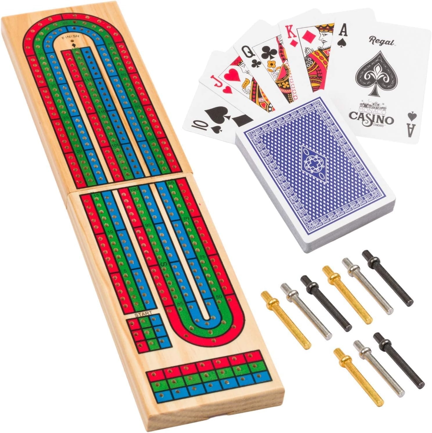Card Games Regal Games Cribbage Board Game Set W Storage Fun Table Game Game Night