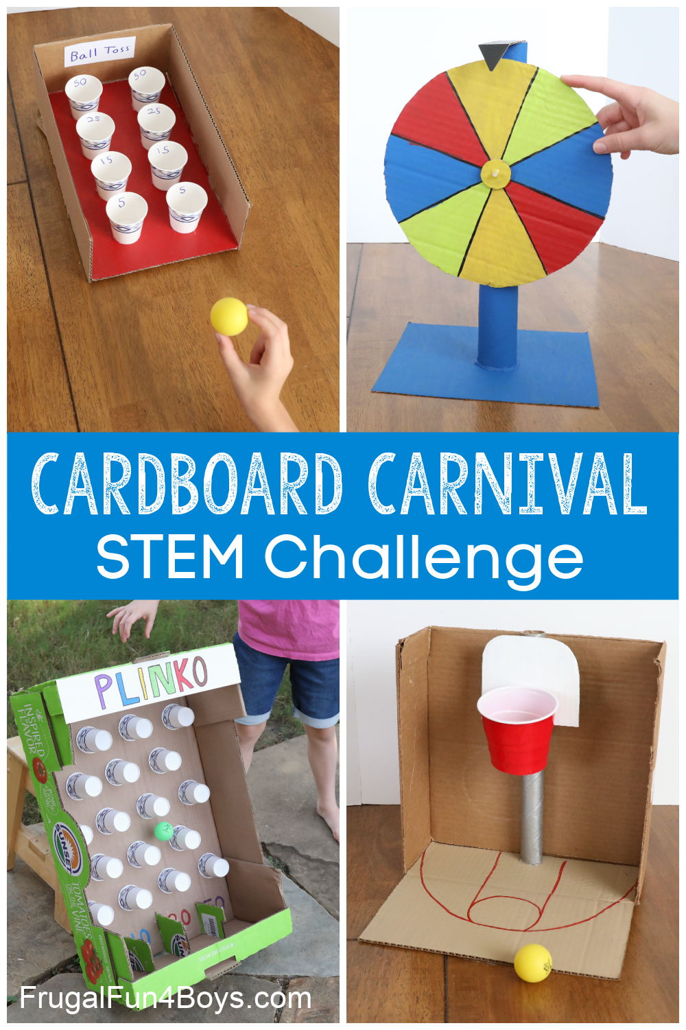 Cardboard Carnival Games Challenge For Kids Frugal Fun For Boys And Girls