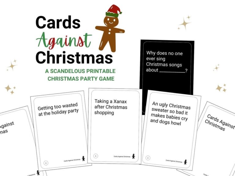 Cards Against Christmas Holiday Party Printable Game Cards Against Humanity Style Raunchy Winter Hen do Stag Doe Naughty Funny Adult Etsy
