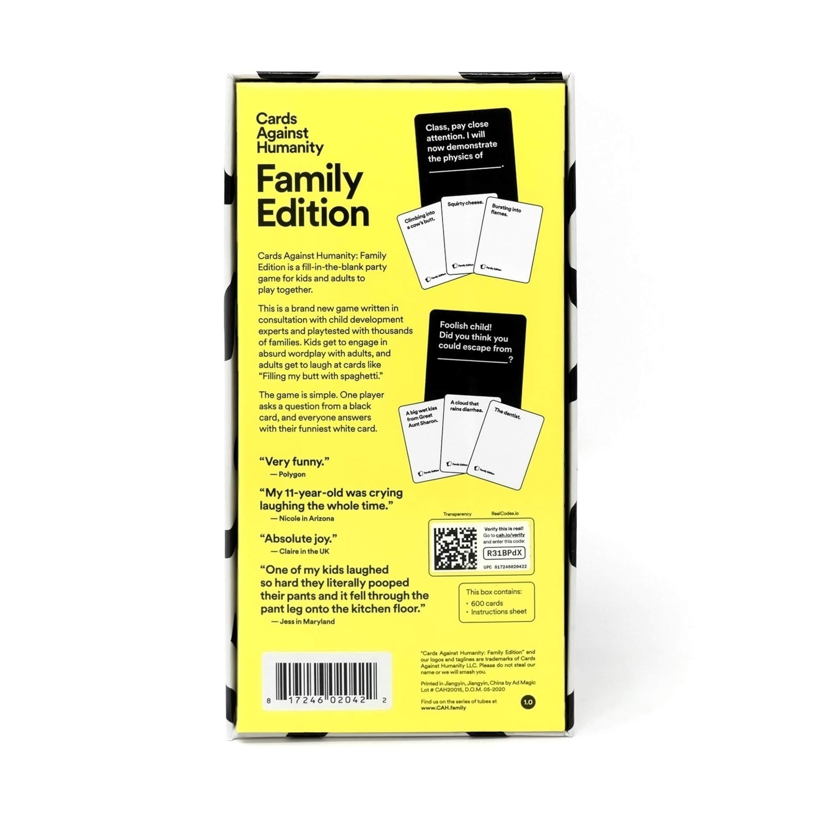 Cards Against Humanity Family Edition Greenfield Games