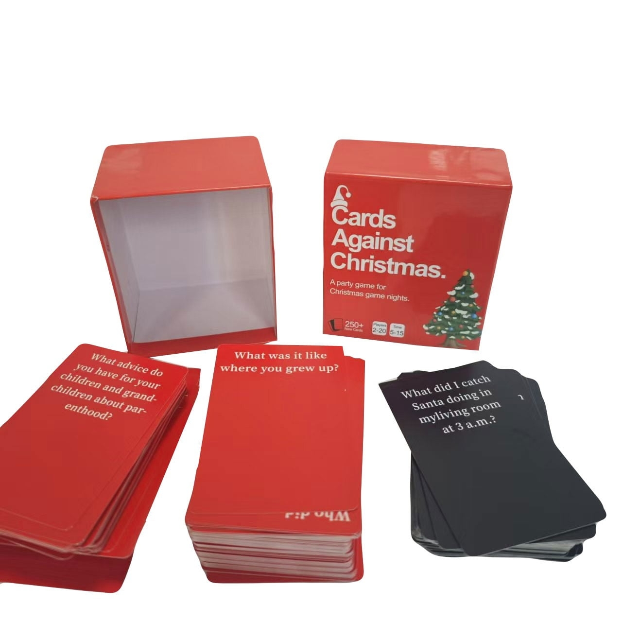 Christmas Cards Party Card Game For Christmas Game Night Christmas Friendly Argument Game 250 Question Cards Expansion Set Family Game Party Card Game 2 Set Walmart Business Supplies