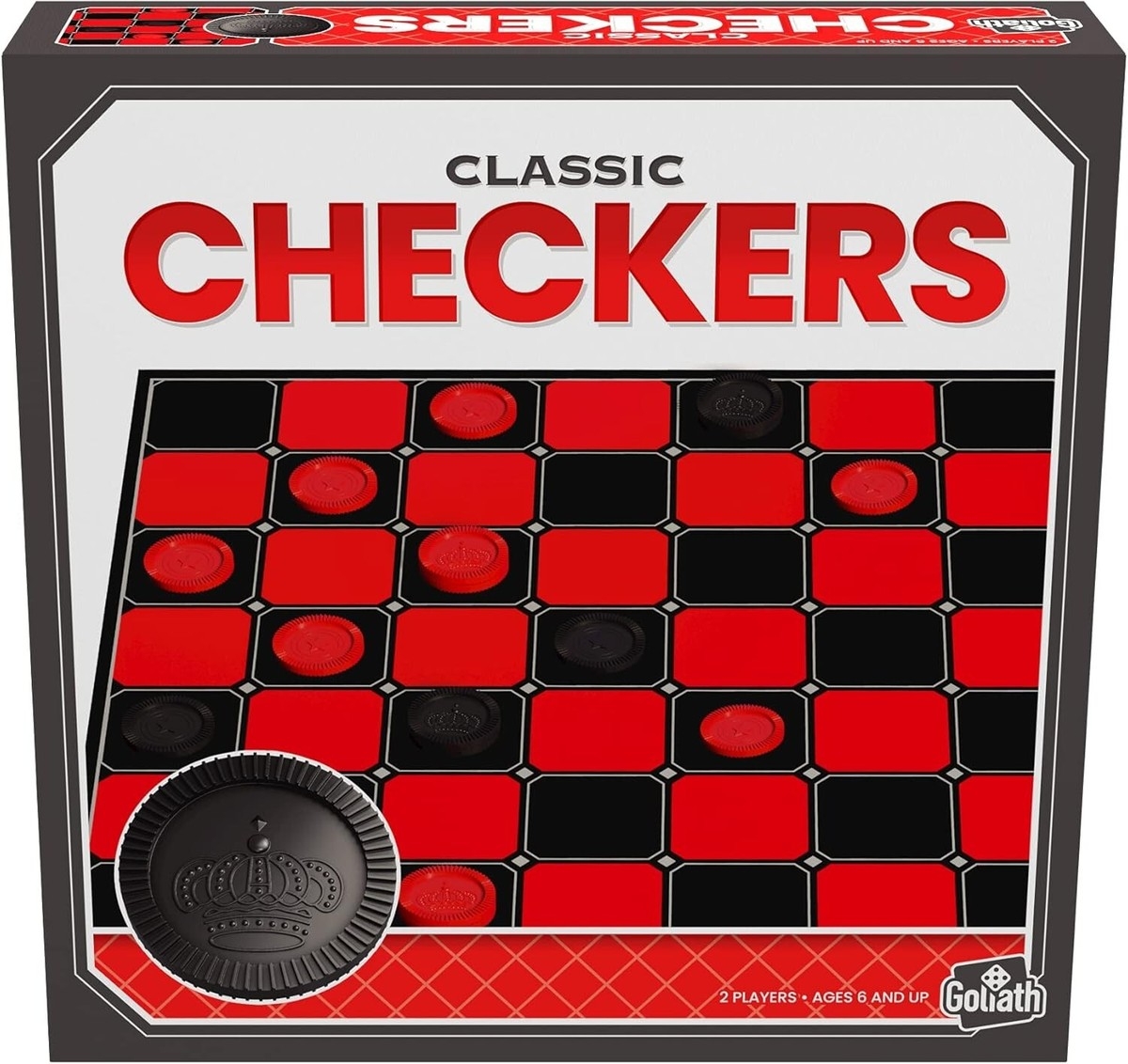 Classic Games Checkers 2 Player Strategy Game EBay
