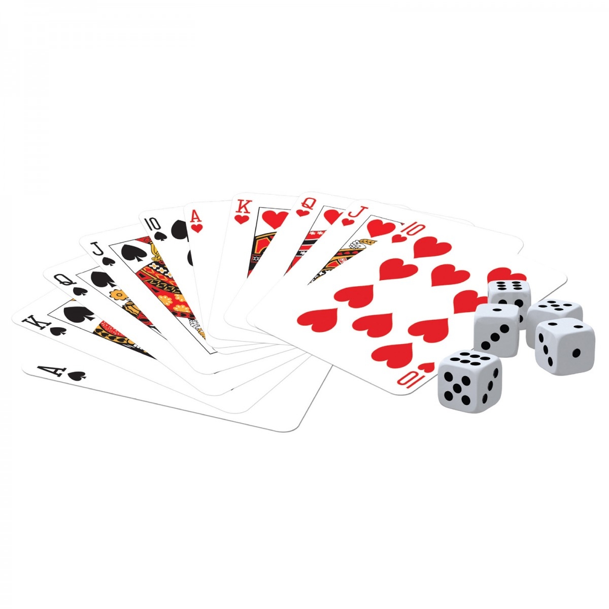 Classic Games Collection 2 Decks Playing Cards 5 Dice Products