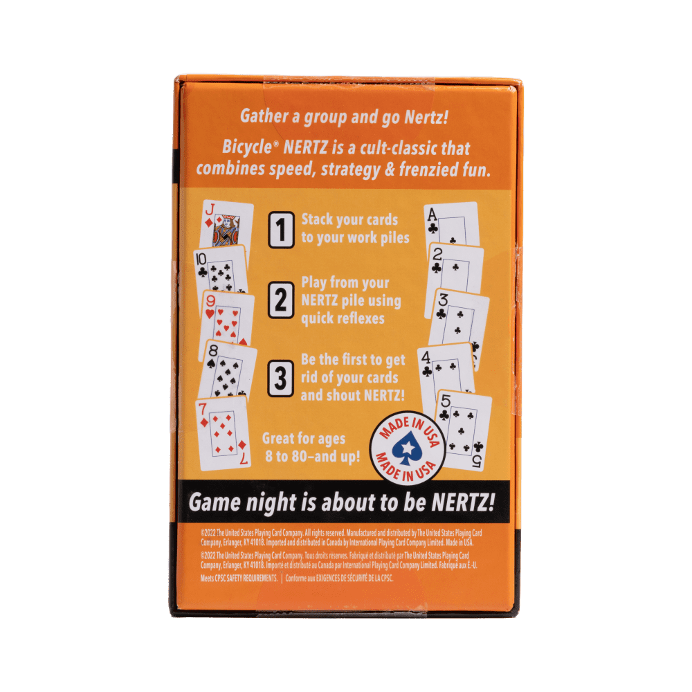 Classic Original Bicycle Nertz Playing Cards Game For Multiplayer Solitaire up To 8 Players Walmart
