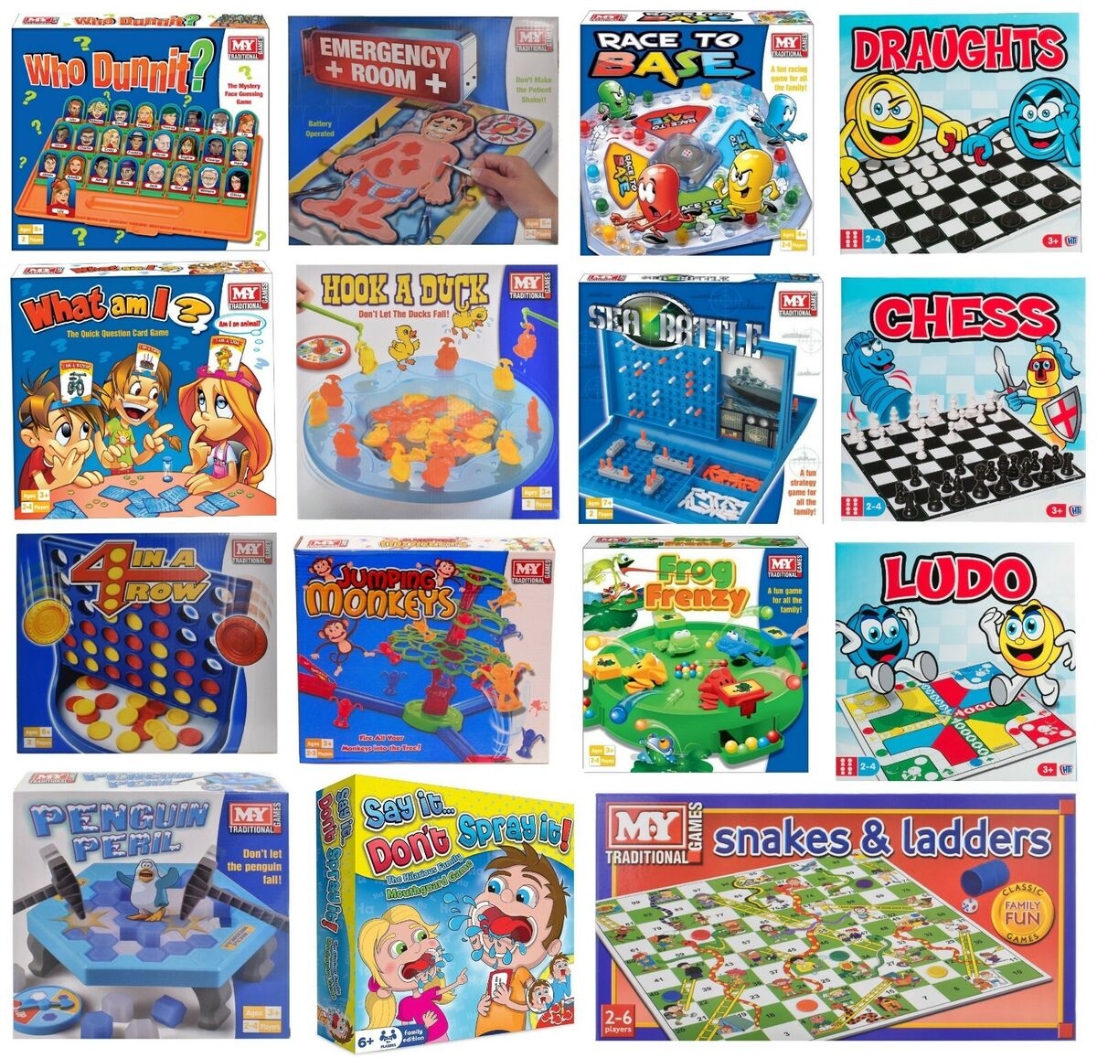 Classic Traditional Board Games Full Size Indoor Kids Children Family Adults Fun EBay