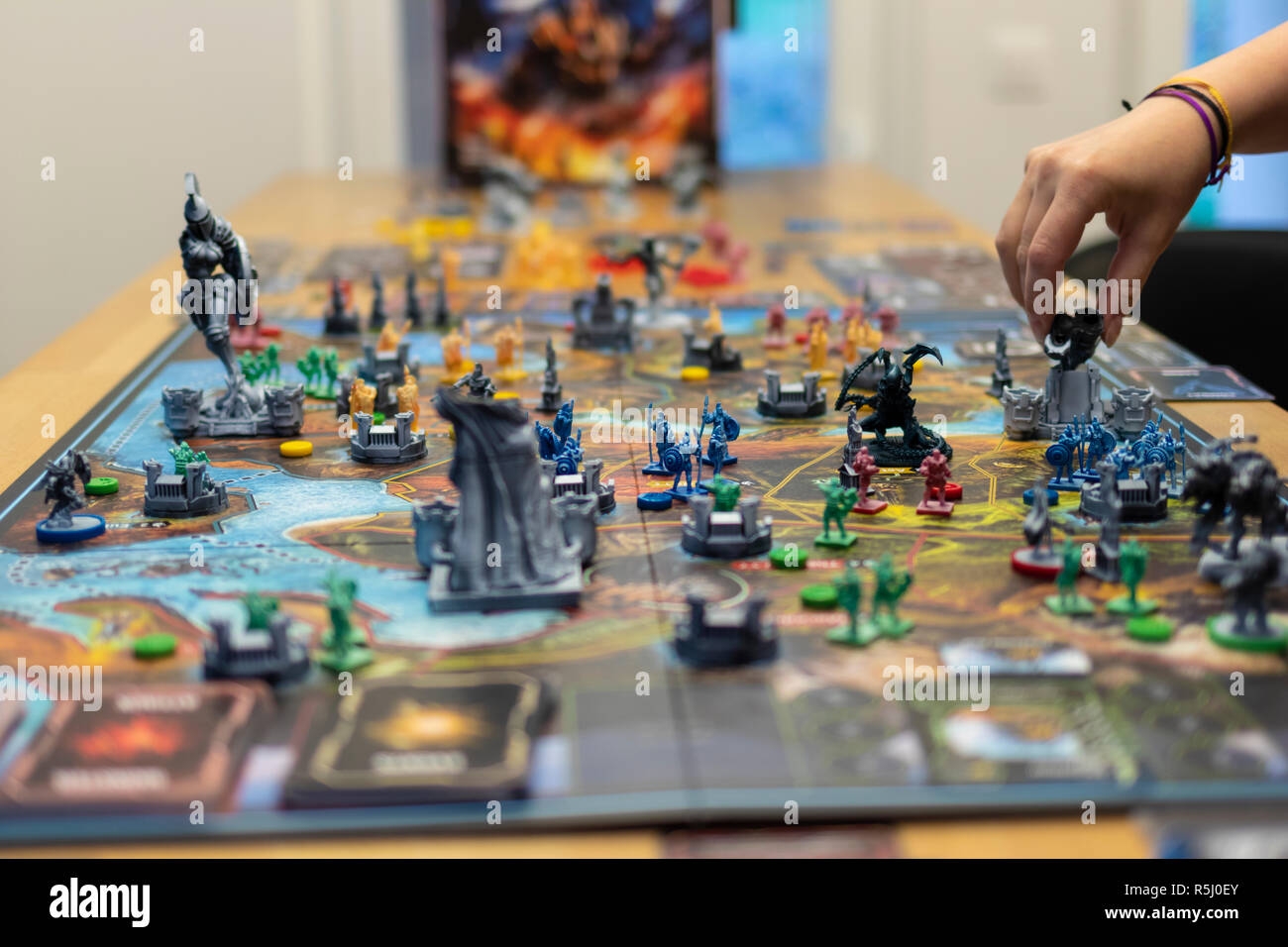 Closeup Of Characters In A Role Playing Fantasy Board Game Stock Photo Alamy
