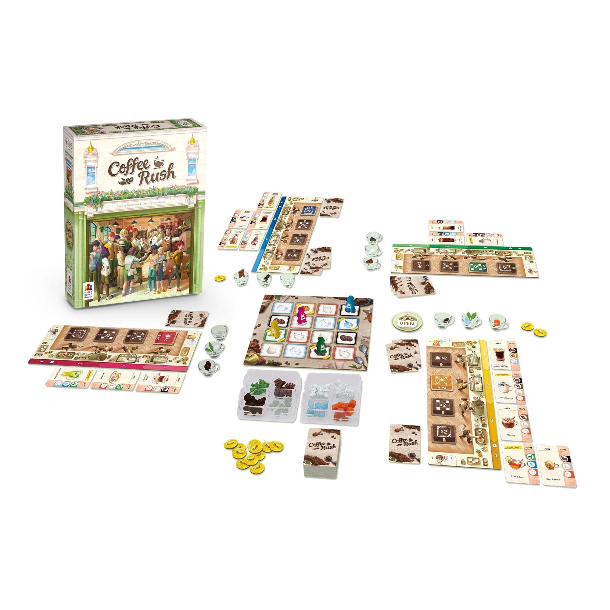 Coffee Rush Family Strategy Board Game For Ages 8 And Up From Asmodee Walmart