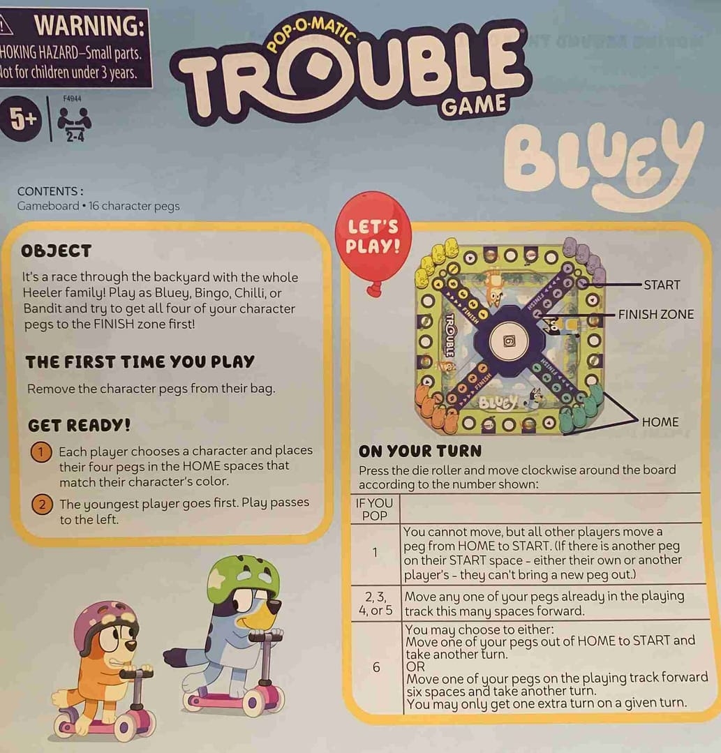 Complete Guide To Bluey Trouble Rules Instructions And Gameplay Magic Kids Learning