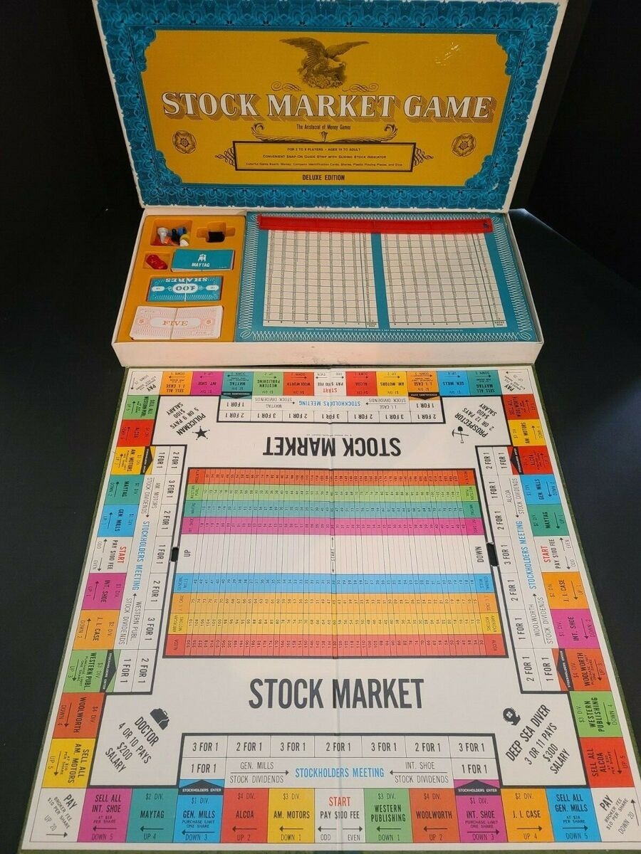 COMPLETE Vintage Stock Market Board Game New Deluxe Edition 1968 EBay
