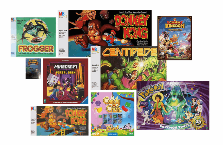 Computer To Cardboard Video Game themed Board Games Toy Tales
