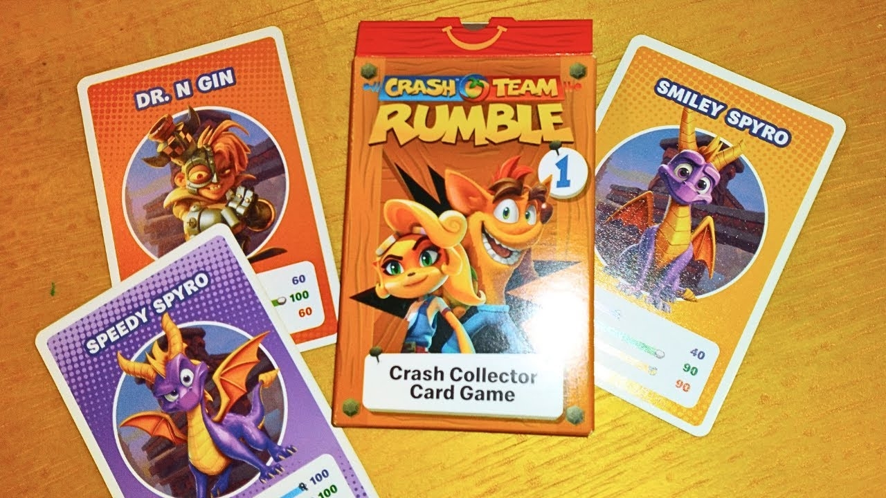 Crash Card Game Crash Team Rumble McDonald s Toys YouTube