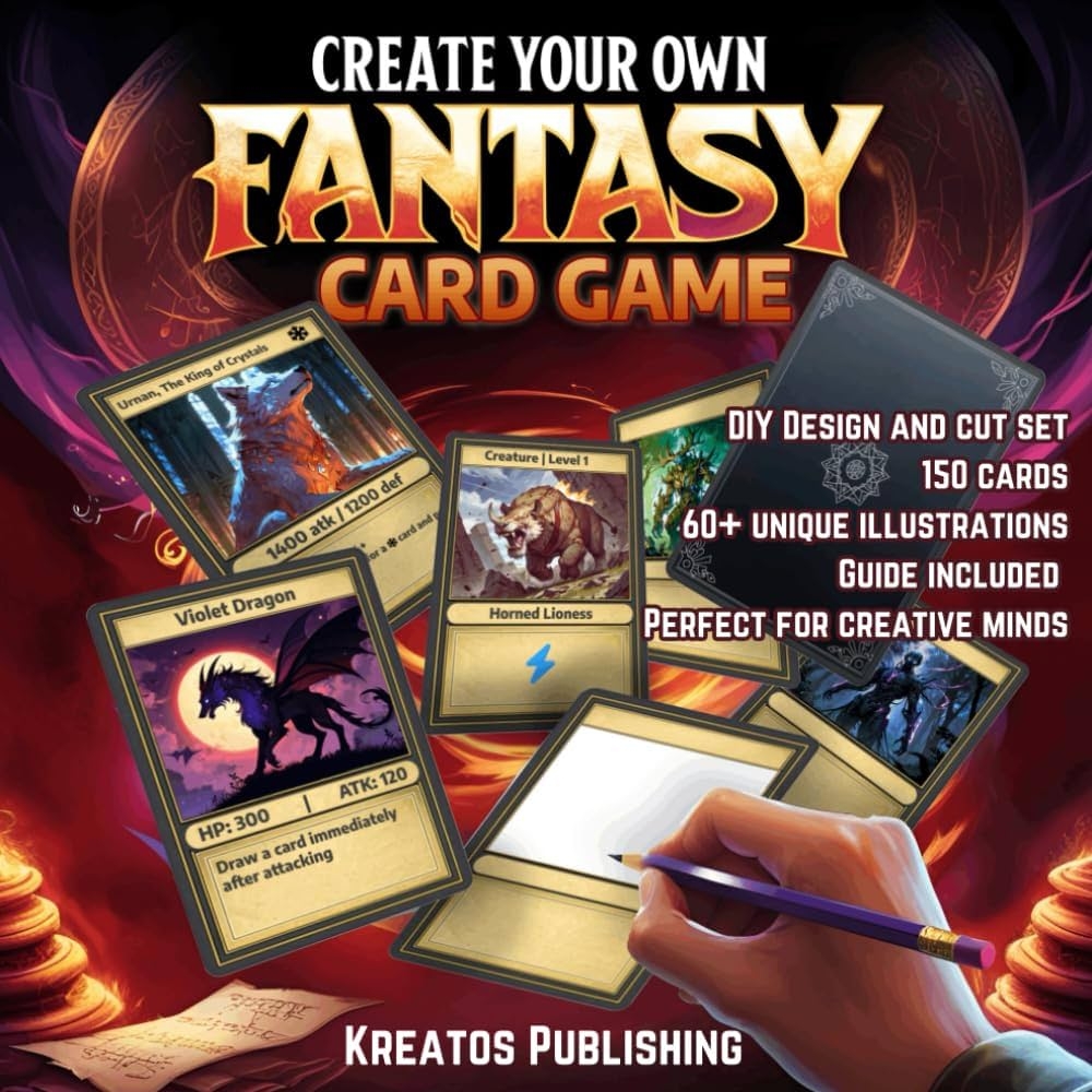Create Your Own Fantasy Card Game DIY Set With 150 Cards Step by Step Guide Perfect For Creative Minds Publishing Kreatos 9798341448056 Amazon Books