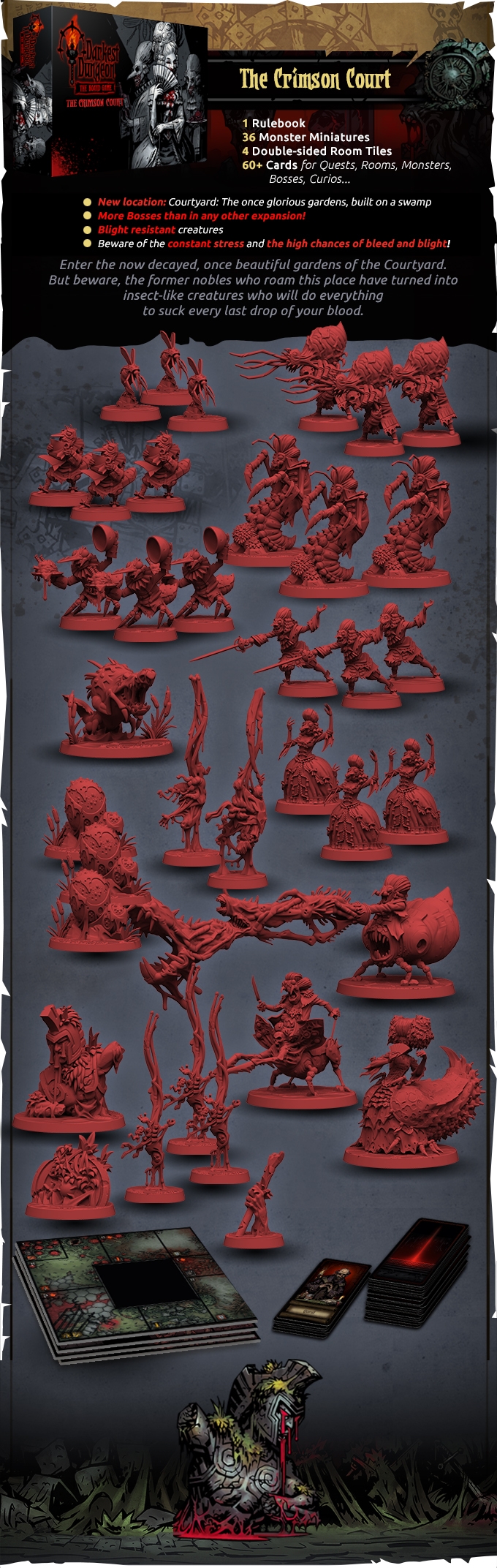 Darkest Dungeon The Board Game By Mythic Games The Crimson Court Gamefound
