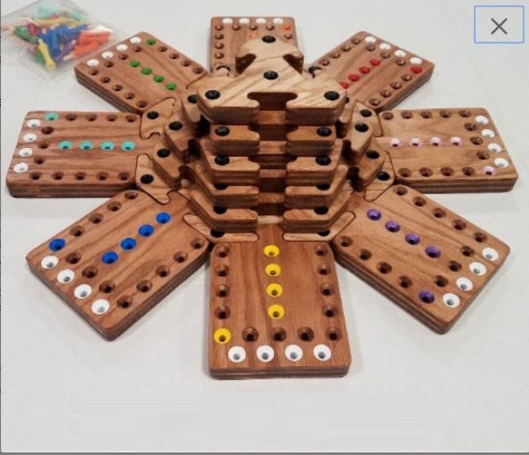 DELUXE 8 Player Modular Fast Track Board Game W EXTRA HUBS Etsy