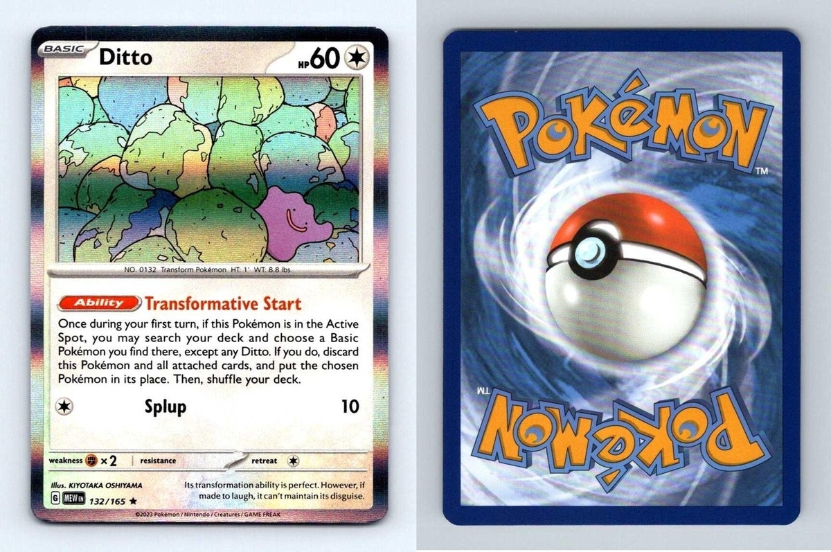 Ditto 132 165 Scarlet Violet 151 Pokemon 2023 Rare Holo TCG Card EBay