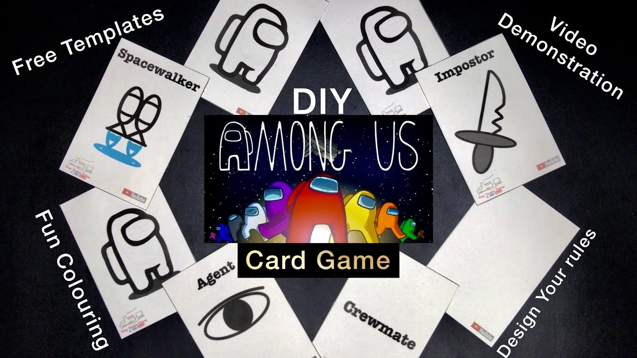 DIY Among Us Card Game Free Templates YouTube