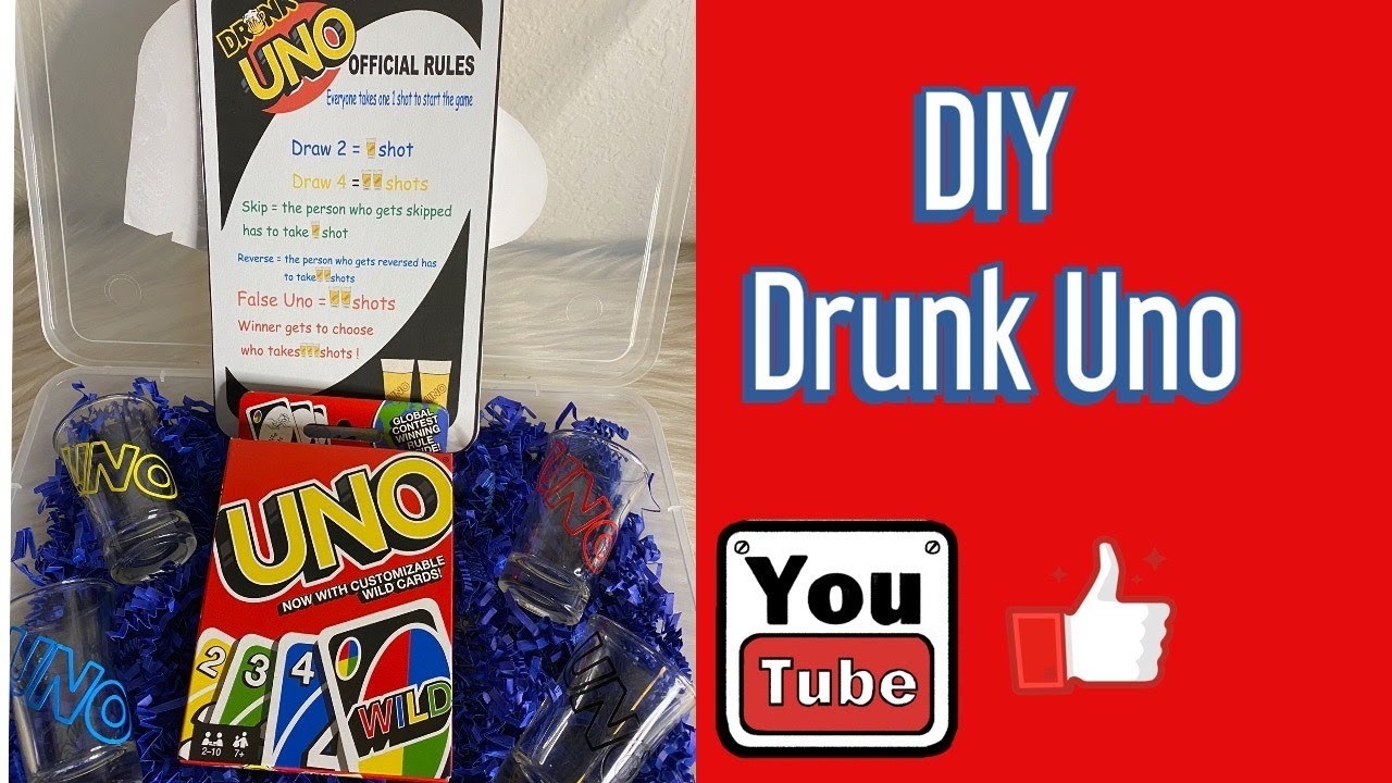DIY Drunk UNO Game YouTube