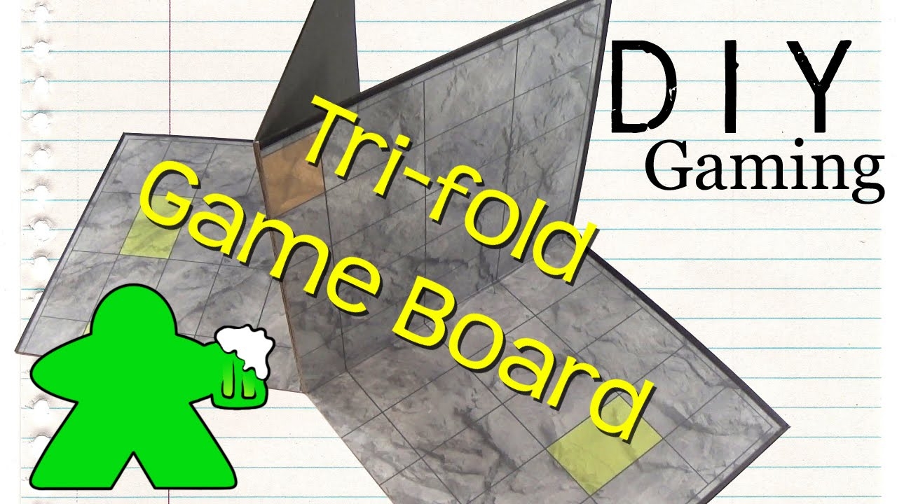 DIY Gaming How To Make A Tri fold Gameboard YouTube