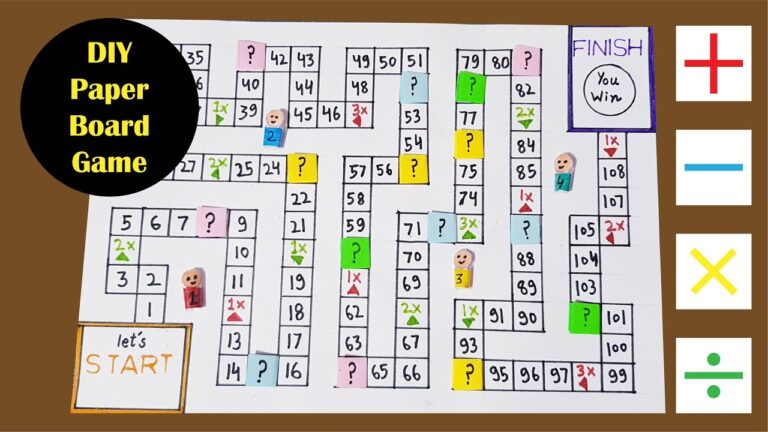 DIY Paper Board Game Maths Board Game CraftStack YouTube