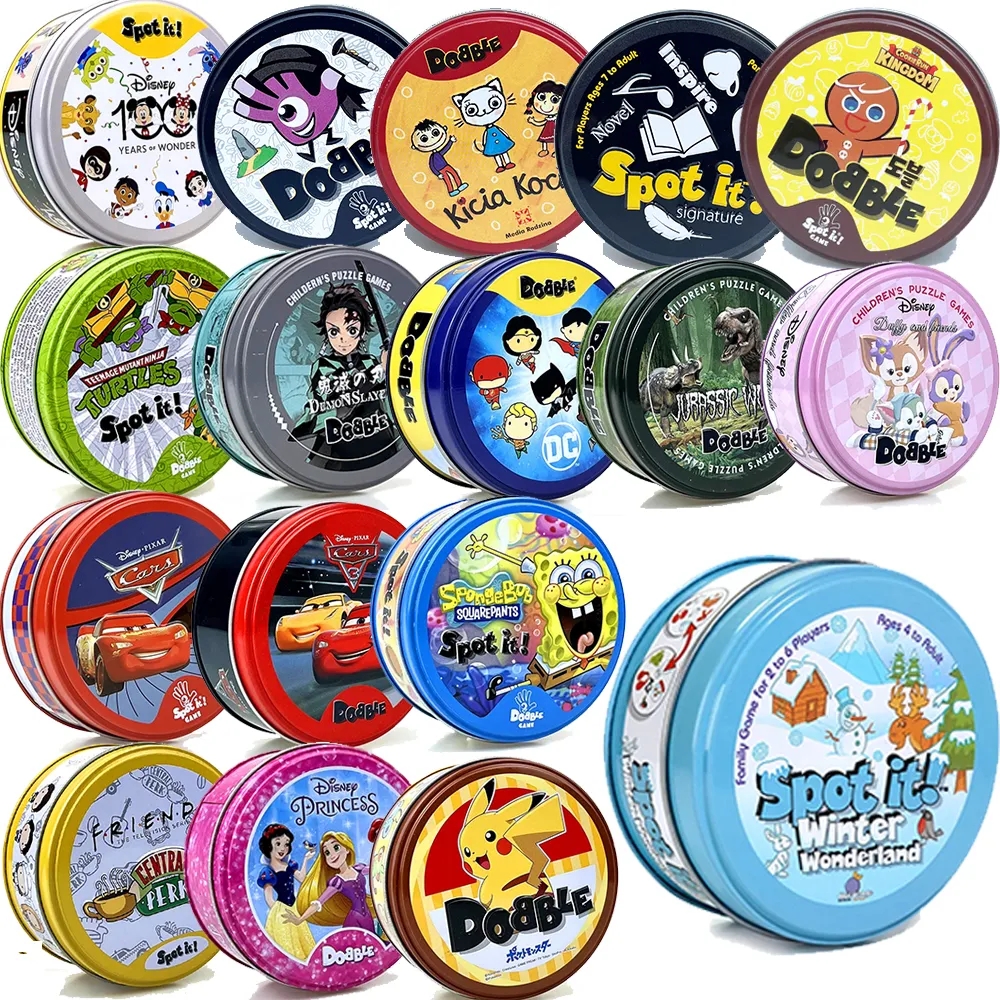Dobble Spot It Game 58 Styles Metal Box Red Sports Animals Jr Kids Board Game For Holidays Camping More From Homepro14 16 83 DHgate Com