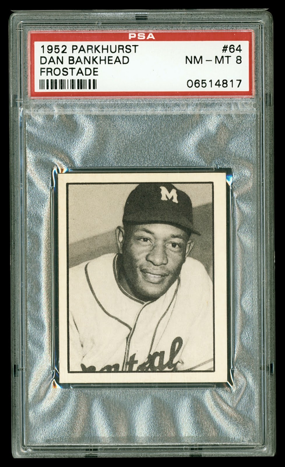 Dodgers Blue Heaven Thinking About Former Dodger Dan Bankhead A 1952 Frostade Baseball Card On Auction