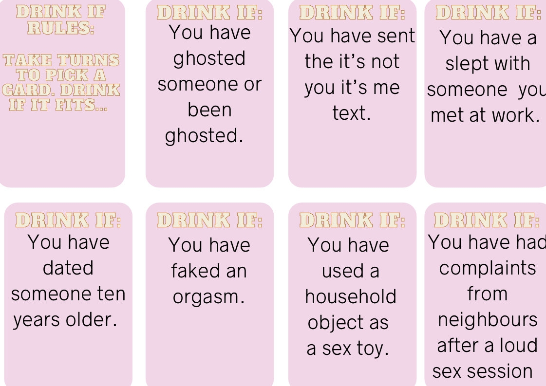 Downloadable And Printable Drinking Card Games Over 18 s Drink If Etsy