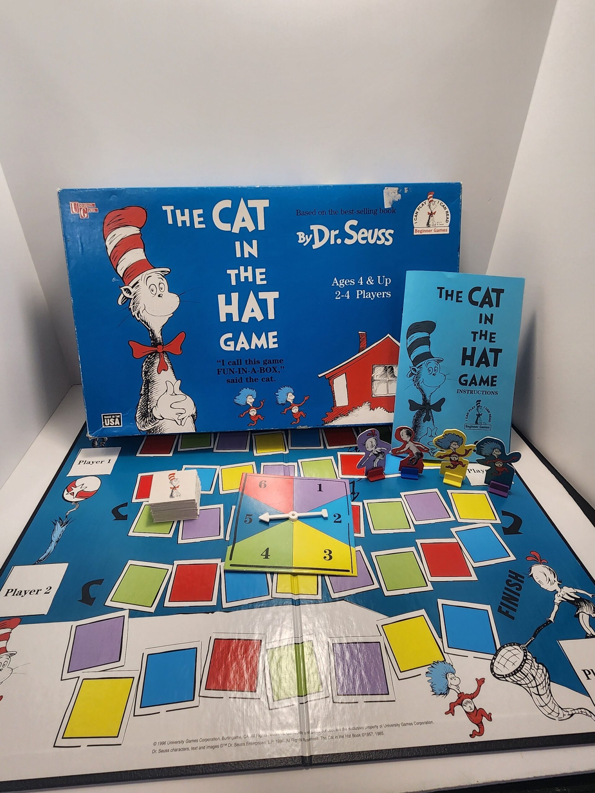 Dr Suess The Cat In The Hat Board Game 1996 Vintage Games Board Games Cat In The Hat Dr Suess Etsy