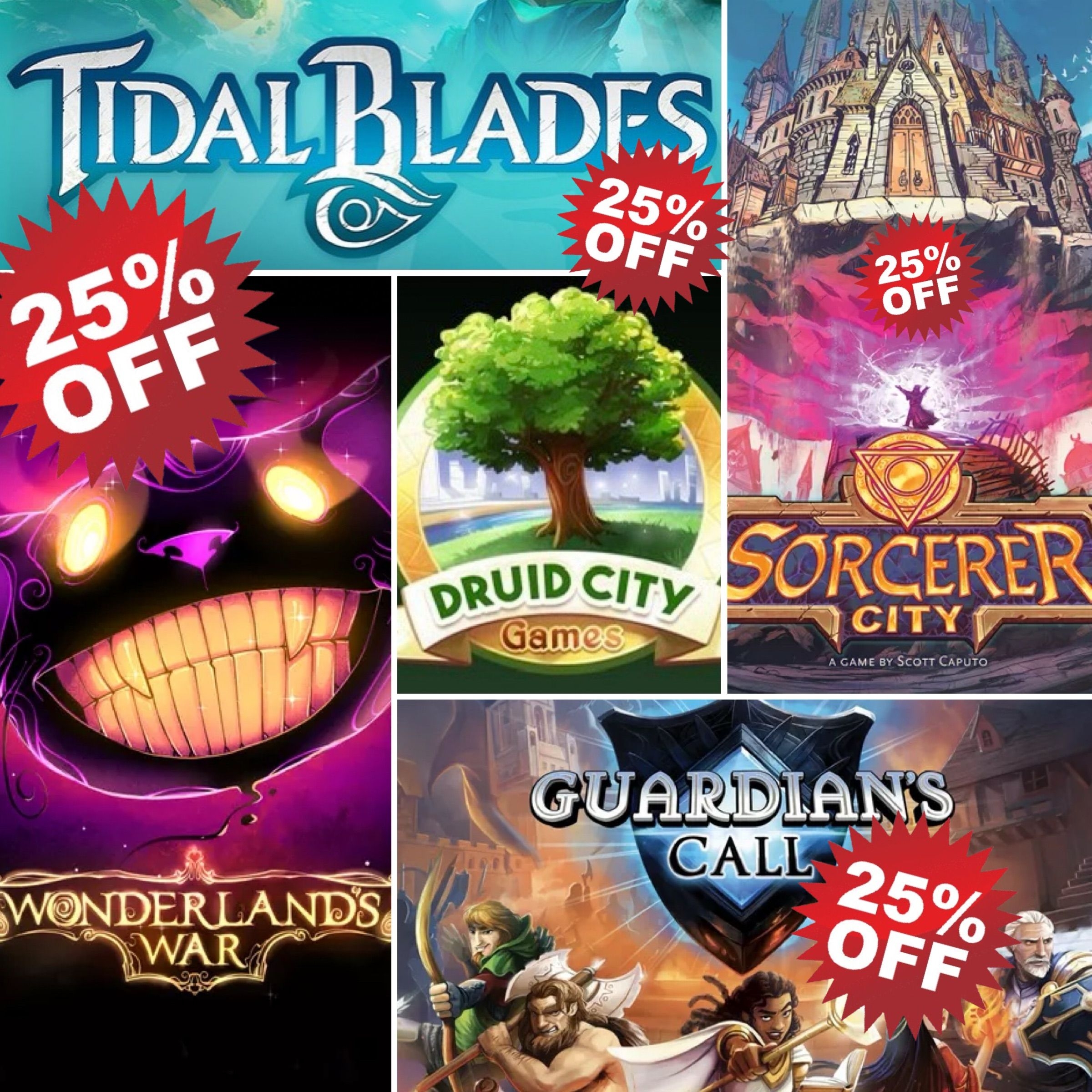 Druid City Games 25 Off Wonderland s War Tidal Blades More BoardGameGeek