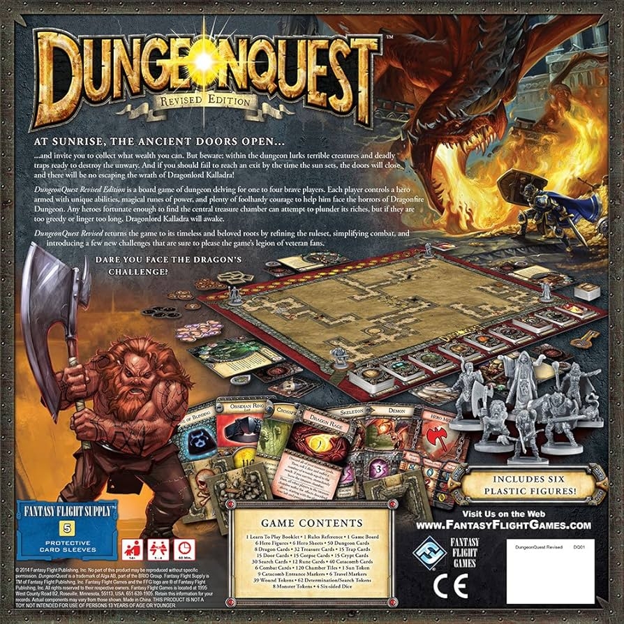 Dungeonquest Fantasy Flight Games Amazon au Toys Games