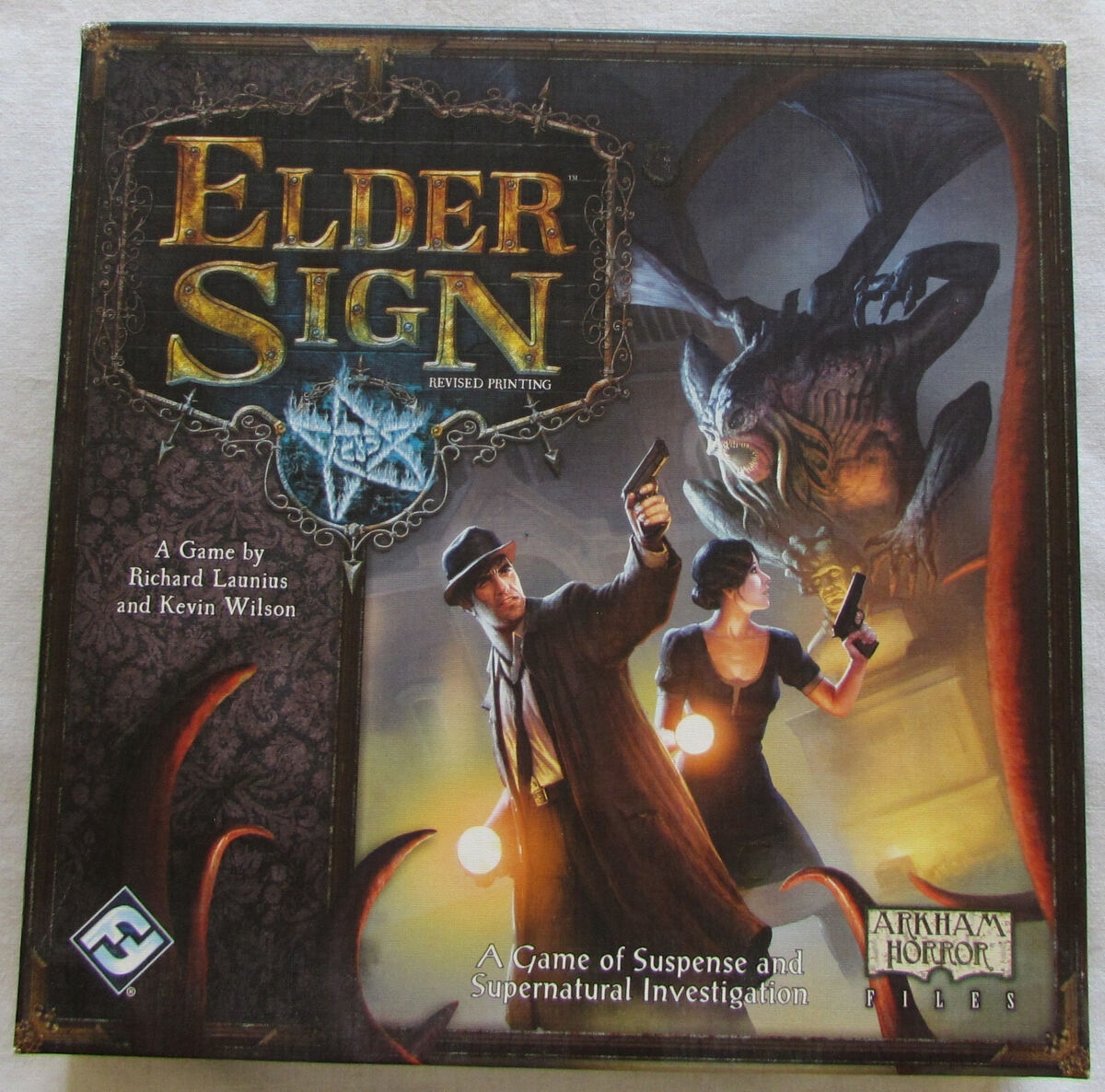 Elder Sign Board Game Revised Edition Fantasy Flight Arkham Horror 100 Complete EBay