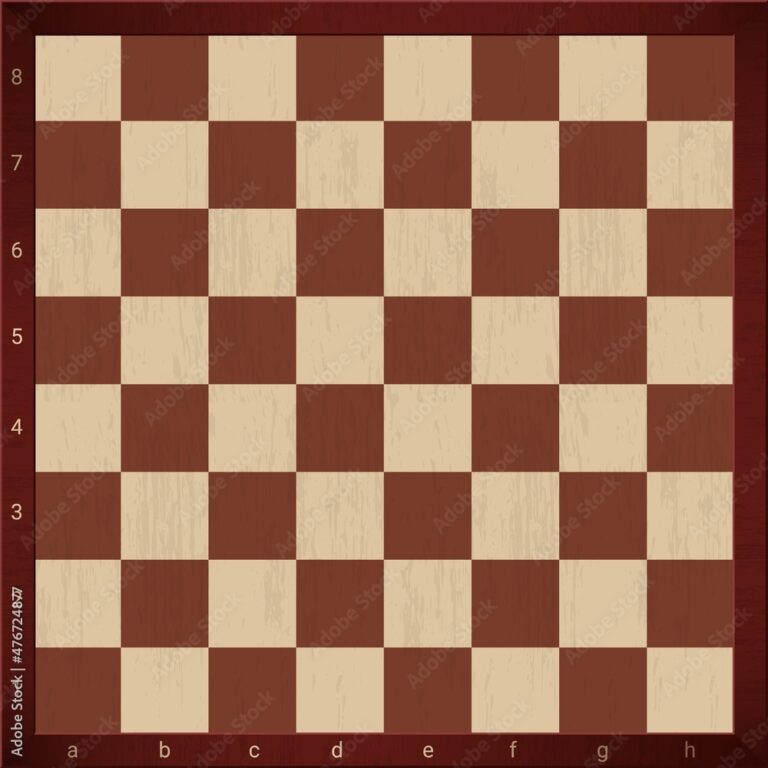 Empty Chess Board Template Classic Ancient Game On Wooden Floor Stock Vector Adobe Stock